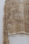 SWAYING/KNIT section dyed hollow bottoming shirt SW-SW24SS1T61-QIANZONG light brown PS86